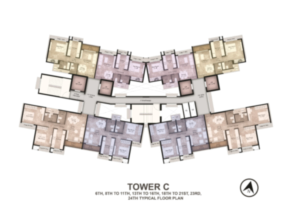 Typical Floor plans of Queen's necklace
